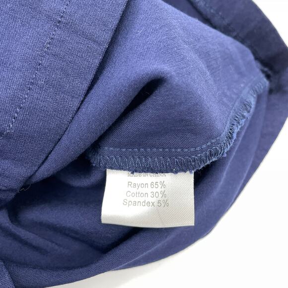 MUXXN Dress Navy Blue Retro Inspired Body Con Knee Length Stretch Women's MED - Picture 3 of 7